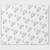 Cute Genoemd Geen snoepend Snowman Wrapping Paper Cadeaupapier (Vlak)