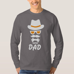 Cute Gentleman Face with Mustaches, Pet, sunglass T-shirt