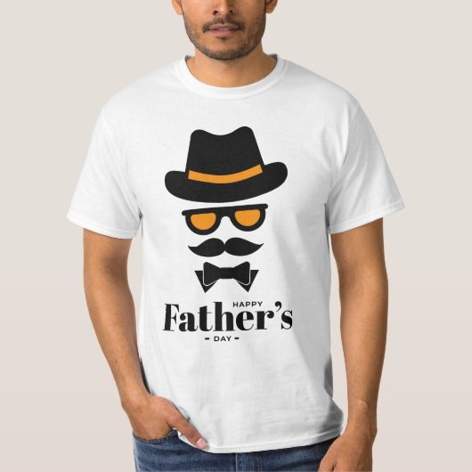Cute Gentleman Face with Pet, sunglass, Mustaches T-shirt (Voorkant)