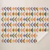 Cute Geometric Shapes in Earthy Autumn Colors Sherpa Deken (Voorkant (horizontaal))