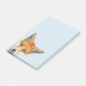 Cute geometrische fox post-it® notes (Schuin)