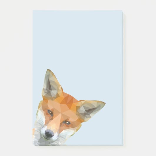 Cute geometrische fox post-it® notes (Voorkant)