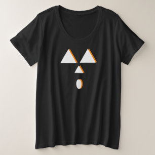 Cute Geometrische Neon Pompoen Gezicht Kostuum Fee Grote Maat T-shirt