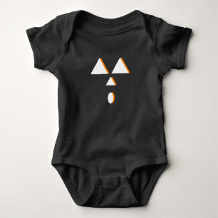 Cute Geometrische Neon Pompoen Gezicht Kostuum Fee Romper