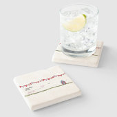 Cute Gepersonaliseerd Beach Hut Stenen Onderzetter (Zijkant)