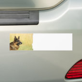 Cute German Shepherd Bumpersticker (Op auto)