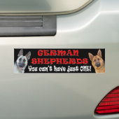 Cute German Shepherd Bumpersticker (Op auto)