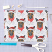 Cute German Shepherd Dog Kerstmis Pattern Tissuepapier (Craft)
