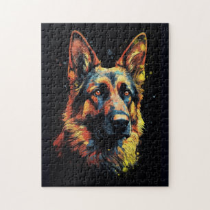 Cute German Shepherd Dog Legpuzzel