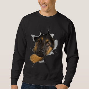 Cute German Shepherd Face Inside Trui