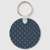 Cute German Shepherd puppy Cartoon Starry night Sleutelhanger (Achterkant)