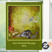 Cute German Shepherd Puppy Personalized   Raamsticker (Huis)