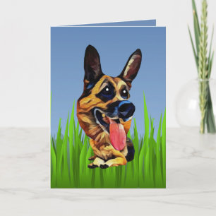 Cute German Shepherd Wenskaart Kaart