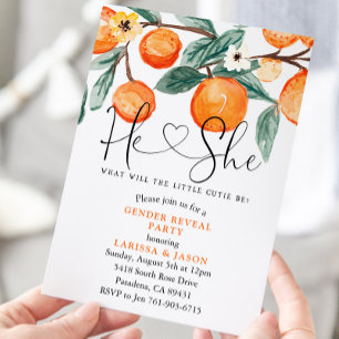 Cute Geslacht Reveal Feest Kaart