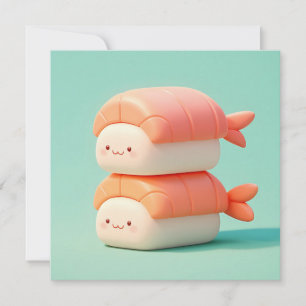 Cute Gestapelde 3D Klei Garnaal Nigiri Sushi Ansic