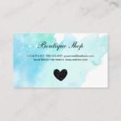 Cute Getekend Hart | Waterverf | Ty Kaart Visitekaartje (Achterkant)
