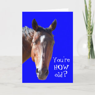 Cute Getting Older Birthday Horse Western Kaart