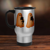 Cute Ghost and Black Cat Halloween Mug Reisbeker
