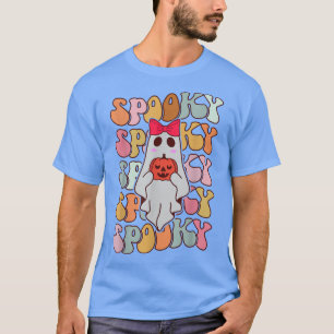 Cute Ghost Autumn Herfst Spooky Retro Groovy Brawe T-shirt