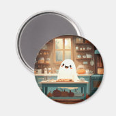 Cute Ghost Baking Cookies - Cosy Magnet Éffrayant (Recto/Verso)