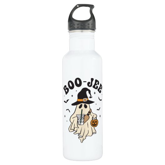 Cute ghost boo with ice coffee waterfles  (Voorkant)