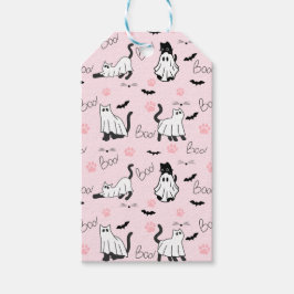 Cute Ghost Cats Halloween Cadeaulabel