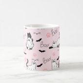 Cute Ghost Cats Halloween Koffiemok (Center)