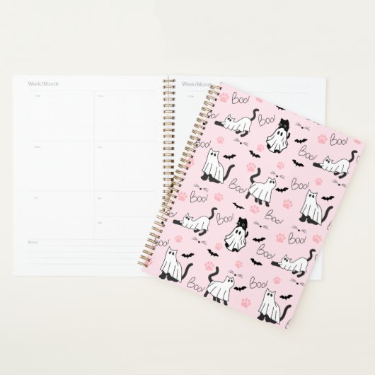 Cute Ghost Cats Halloween Planner (Display)