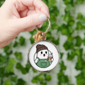 Cute Ghost Coffee Keychain (Hand)