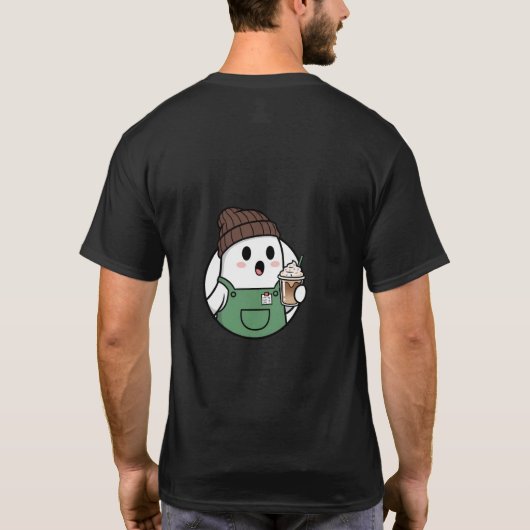 Cute Ghost Coffee T-Shirt (Dos)