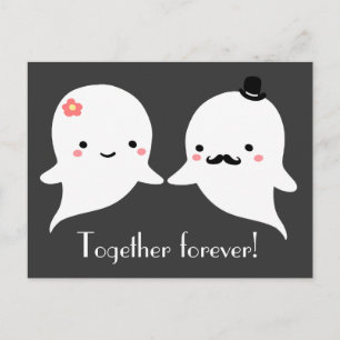 Cute Ghost Couple Briefkaart