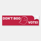 Cute Ghost Don't Boo, stem! Bumpersticker (Voorkant)