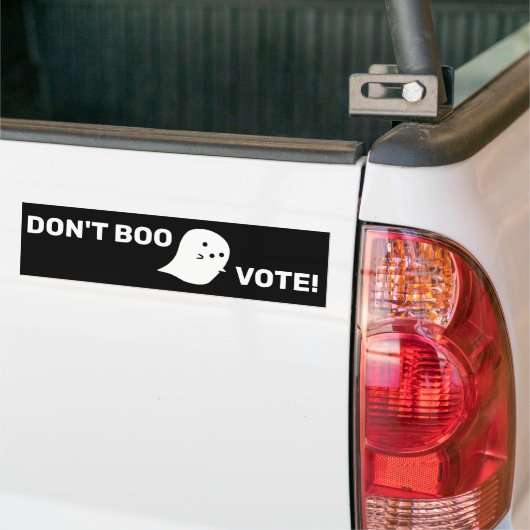 Cute Ghost Don't Boo, stem! Bumpersticker (Op Truck)