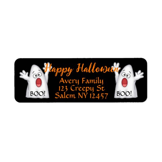 Cute Ghost Etiket (Voorkant)