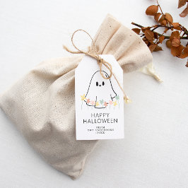 Cute Ghost Floral Halloween Cadeaulabel