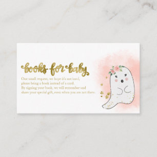 Cute Ghost Halloween Baby Shower Boeken Voor Baby Informatiekaartje