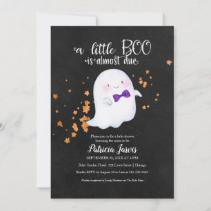 Cute Ghost Halloween Baby shower Invitation Bedankkaart