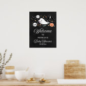 Cute Ghost Halloween Baby shower Welcome Sign Poster (Keuken)