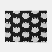 Cute Ghost Halloween Black en White Pattern Deurmat (Voorkant)