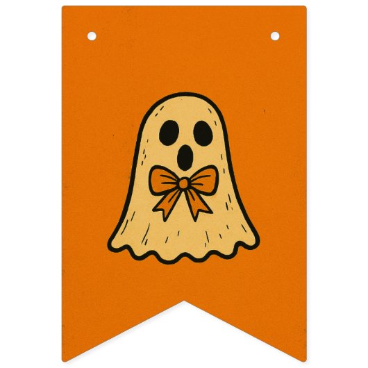 Cute Ghost Halloween Bunting Banner (Tweede vlag)