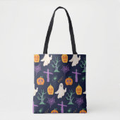 CUTE GHOST HALLOWEEN CANVAS TAS (Voorkant)
