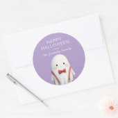 Cute Ghost Halloween Favor Ronde Sticker (Envelop)