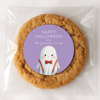 Cute Ghost Halloween Favor Ronde Sticker