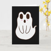 Cute Ghost Halloween Frog Kaart (Gele Bloem)