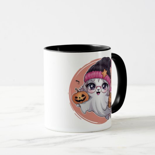 Cute Ghost Halloween Mugs (Devant droit)