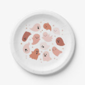 Cute Ghost Halloween Papieren Bordje (Voorkant)