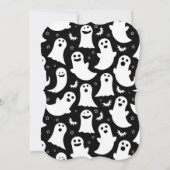 Cute Ghost Halloween Party Invitation Kaart (Achterkant)