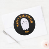 Cute Ghost Halloween Ronde Sticker (Envelop)
