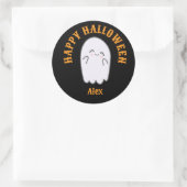 Cute Ghost Halloween Ronde Sticker (Tas)