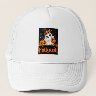 Cute Ghost Halloween Shirt – Gelukkig Halloween Po Trucker Pet